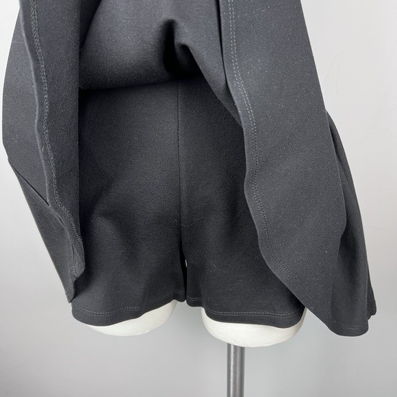 SOLD ON THRED UP - Lulu's Romper/Dress (hidden shorts) Black Deep-V Circle Skirt - Picture 6 of 16